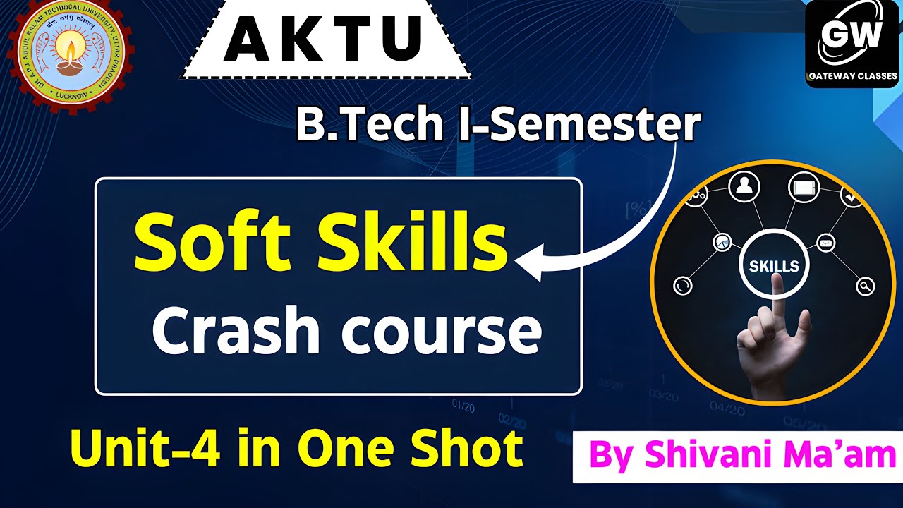 Soft Skills  UNIT-4 ONE SHOT I by Shivani Ma'am I Gateway Classes I AKTU