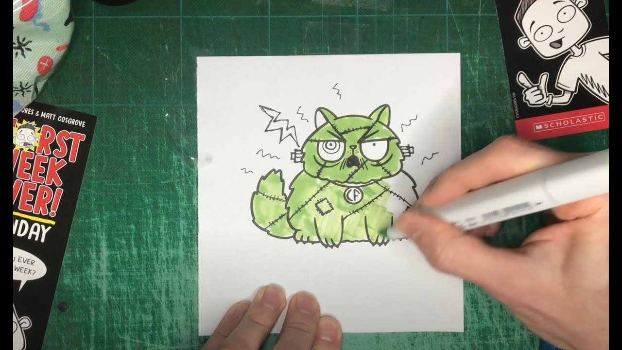 How To Draw: Transform Captain Fluffykins the cat from Worst Week Ever into a monster, mummy & more!