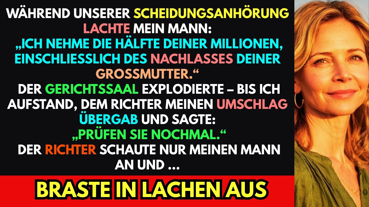 Als mein Mann versuchte, mein Vermögen zu stehlen, gab ich dem Richter einen Umschlag–er lachte aus.
