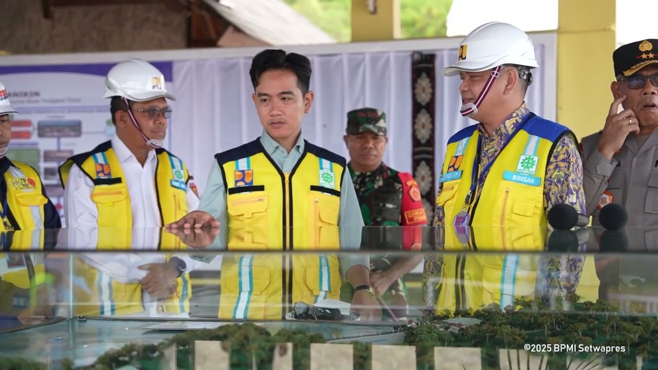Wapres Gibran Meninjau Progres Pembangunan Bendungan Manikin Tefmo
