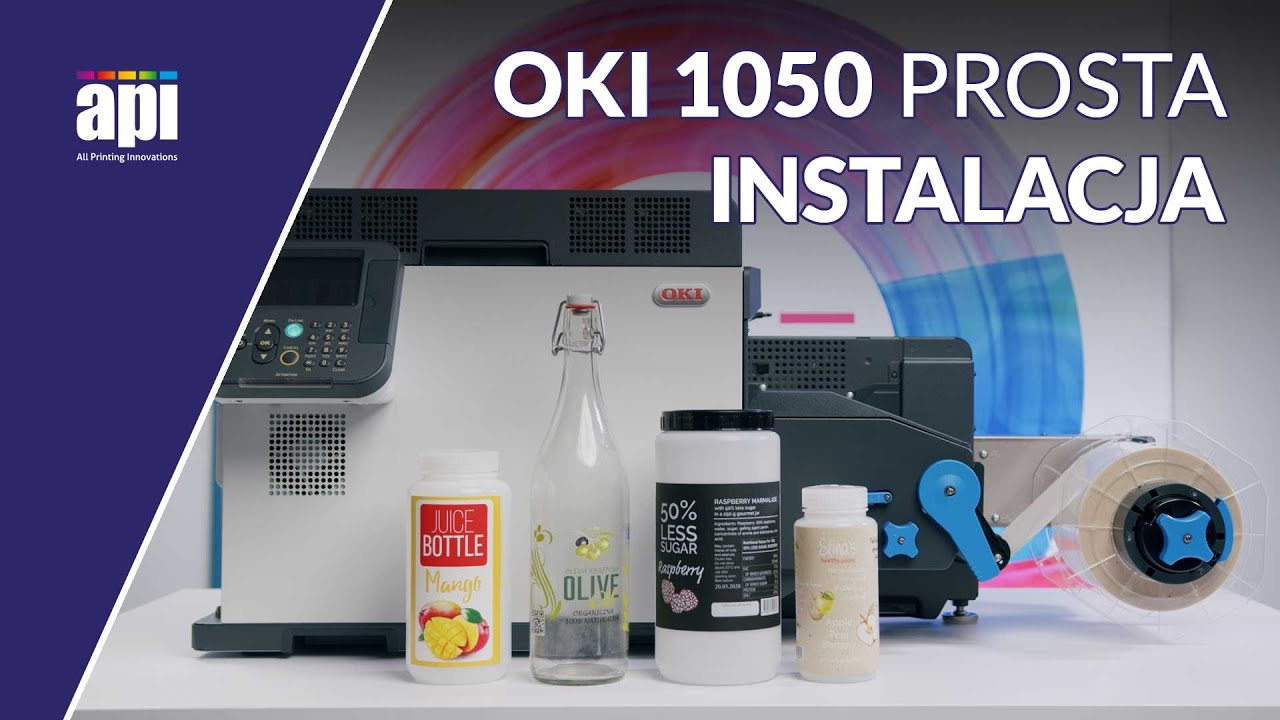 OKI Pro 1050 pięcio kolorowa drukarka do etykiet. Instrukcja instalacji. Zobacz jakie to proste.