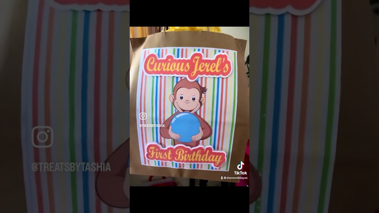 Curious George Custom Party Favor Bags! Follow Me On IG: @CraftyTashia