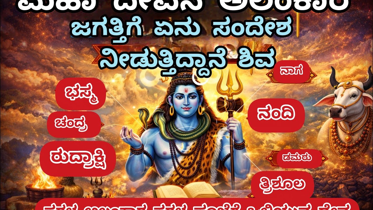 ಭಸ್ಮ, ರುದ್ರಾಕ್ಷ, ನಂದಿ – ಮಹಾದೇವನ ಅಲಂಕಾರ ಅರ್ಥವೇನು?🙏 ಅದರ ಮಹತ್ವ 🙏 | ಶಿವನ ರೂಪದ ರಹಸ್ಯಗಳು 🔱