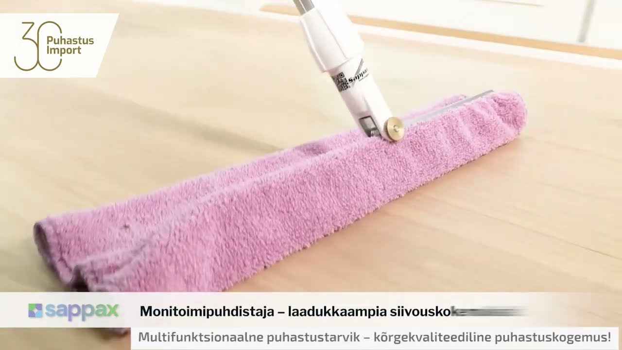 Sappax on multifunktsionaalne puhastustarvik, mis tagab kõrgekvaliteedilise puhastuskogemuse.
