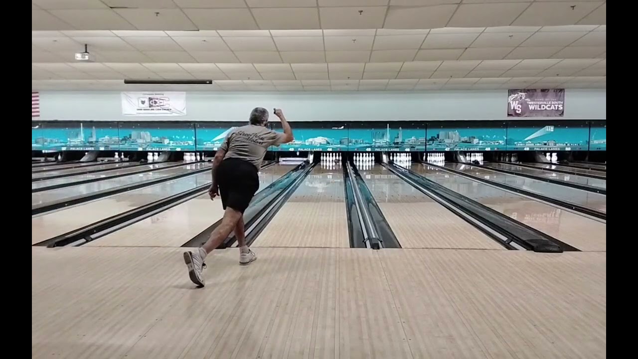 Slow hooking the ball around the big puddle of oil in the middle.