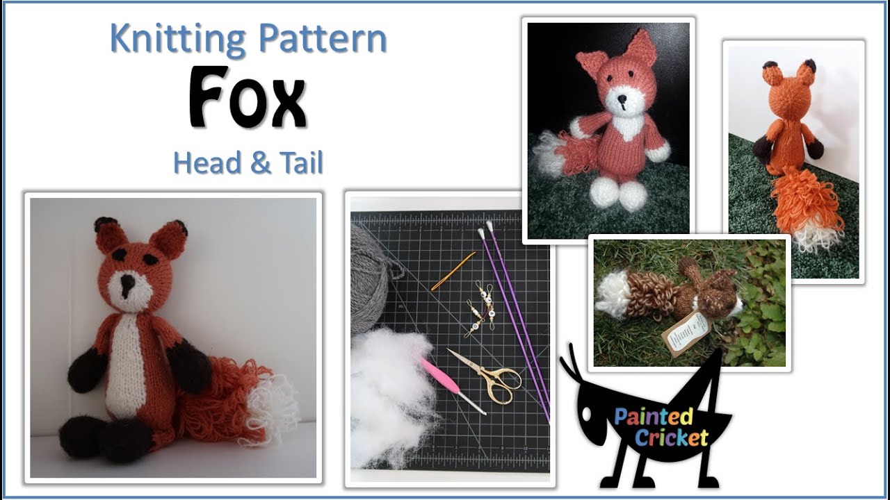 Knit a fox stuffed animal