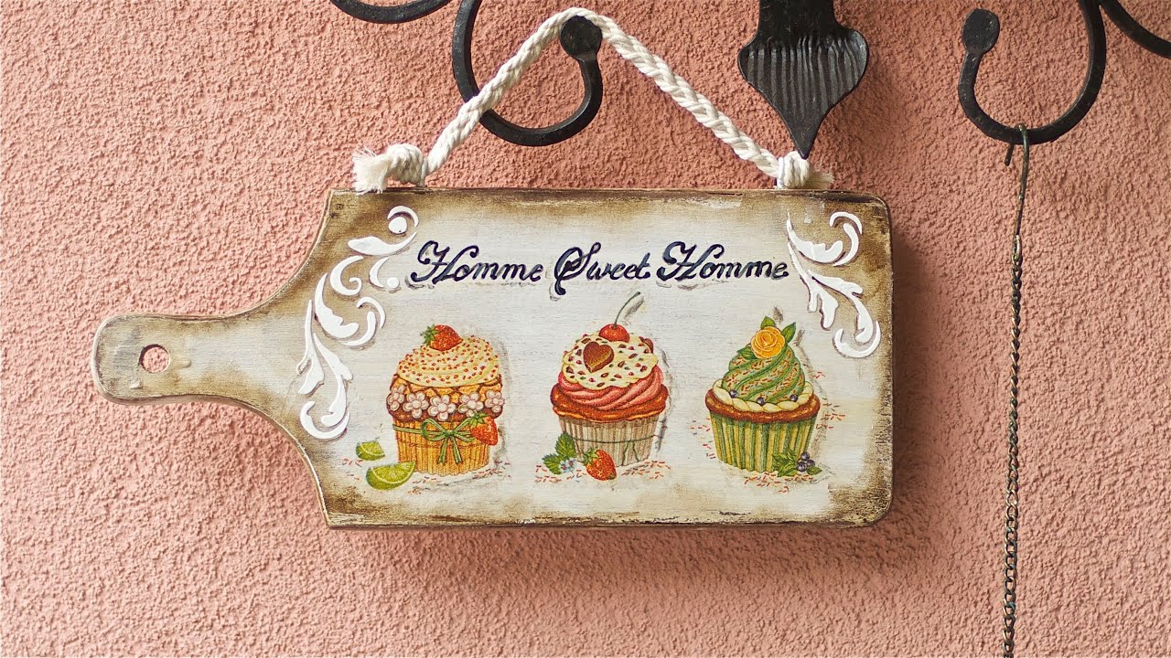 Decoupage krok po kroku - stolniczka 