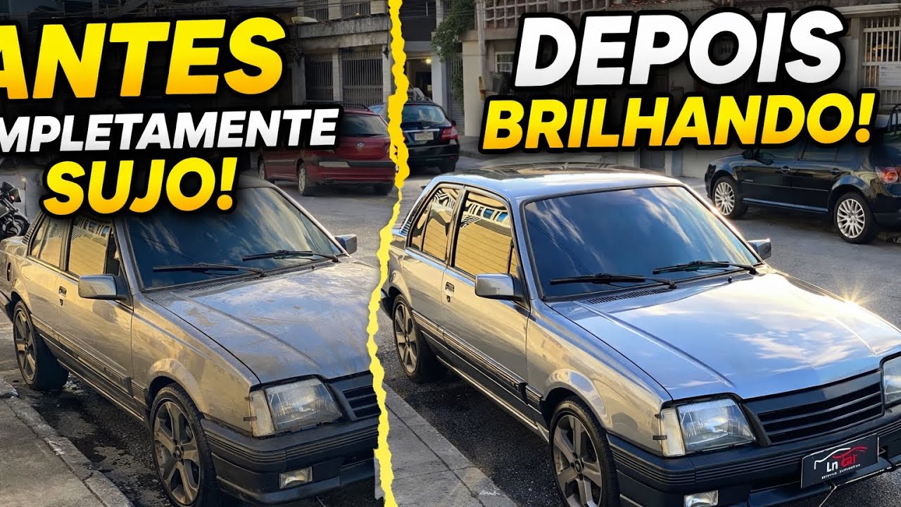 Higienização de um Monza! Olha Como Esse Clássico Ficou Depois da Limpeza 🔥