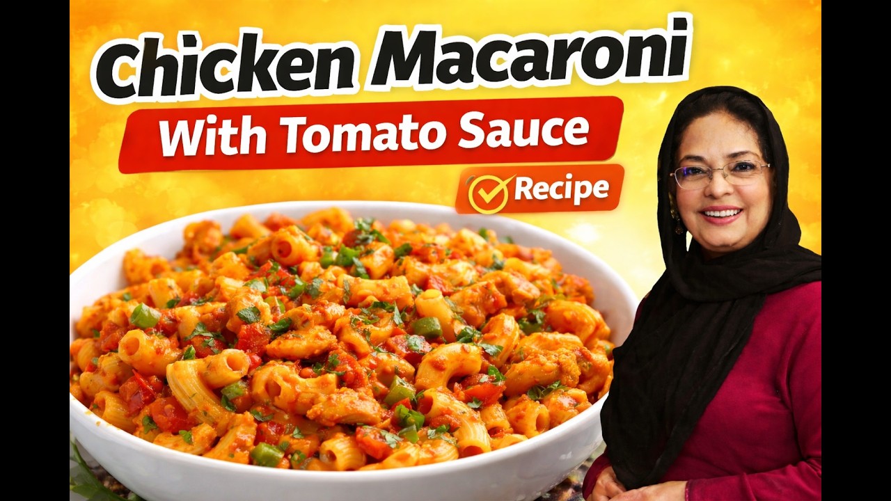Chicken Macaroni With Tomato Sauce | Cooking with chef rahat