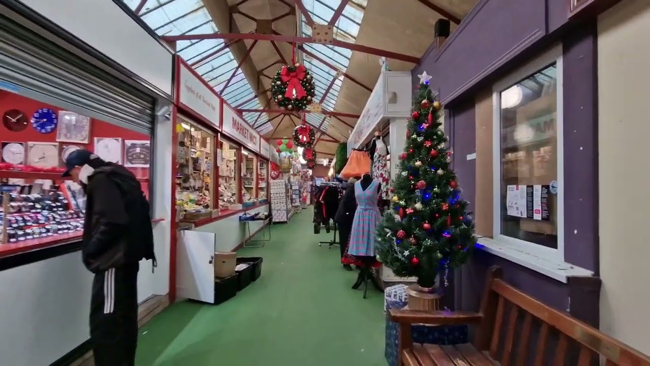 Walk In Pontypridd Indoor Market | The Market Quarter | Walking Tour 4K Video | South Wales, UK 🇬🇧