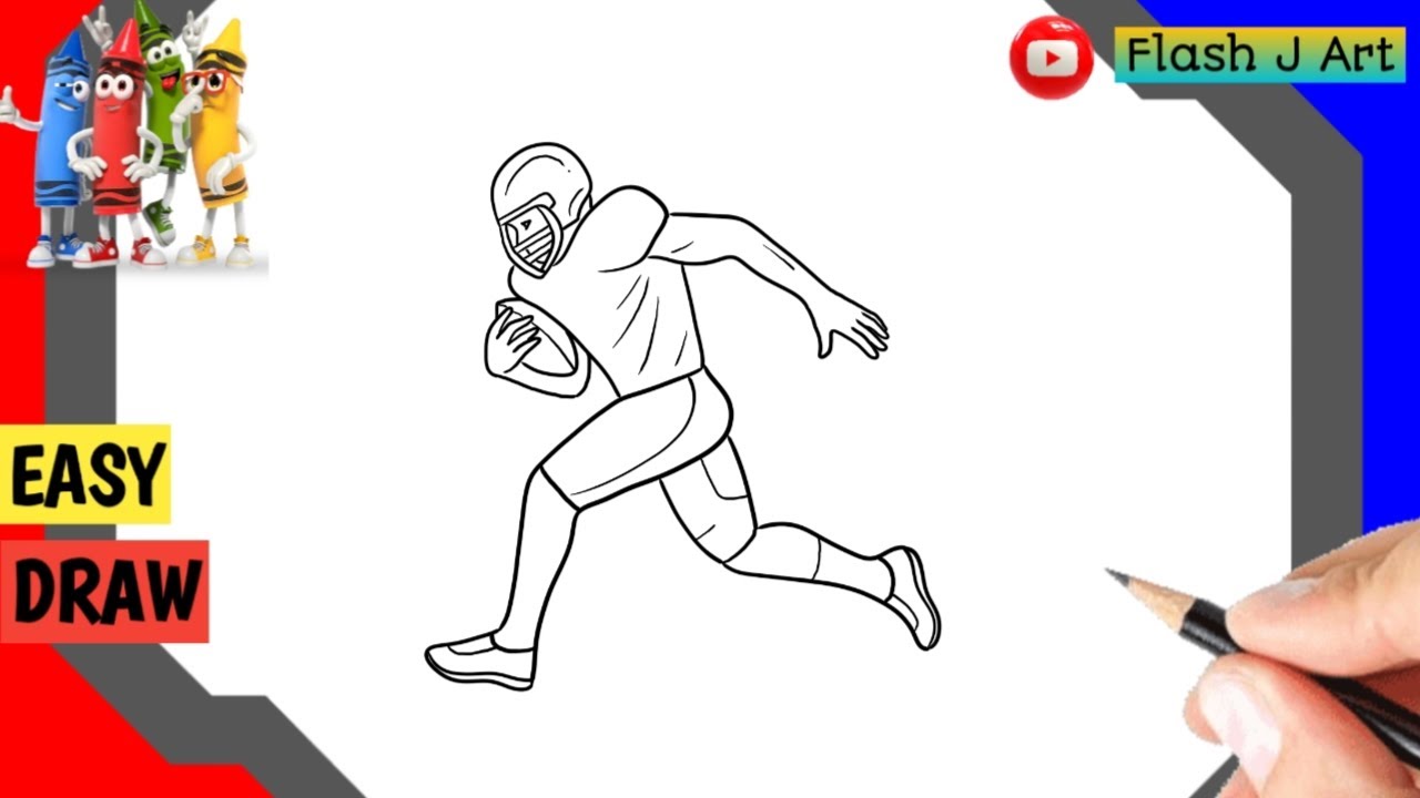 How to Draw a Rugby Player 🏉 | Easy Sports Drawing Tutorial