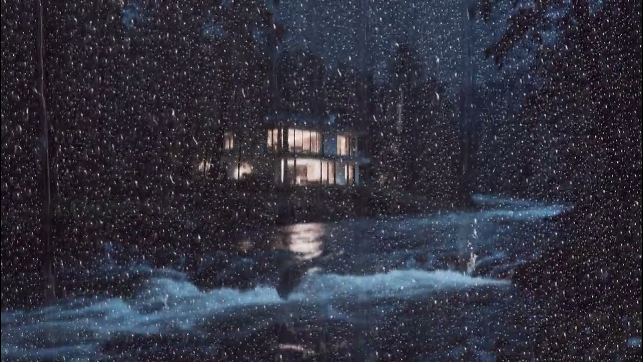 The soothing sound of heavy rain to relieve stress