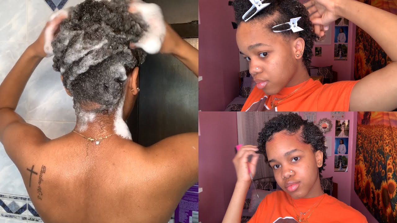 WASH N GO ON SHORT NATURAL 4C/4B HAIR | TWA