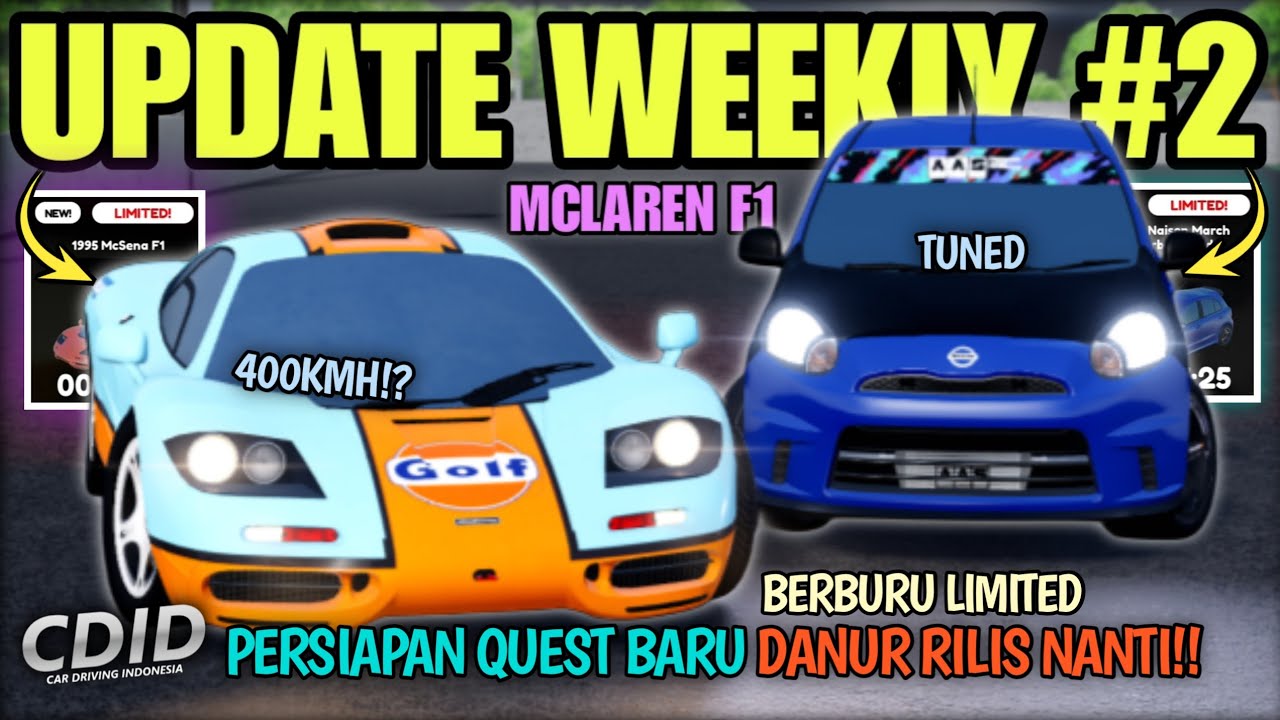 TOP SPEED 400 KM/H!? BUY LIMITED NEW EXCLUSIVE MCLAREN F1, TUNED CDID WEEKLY #2 | CDID V2.5 Roblox