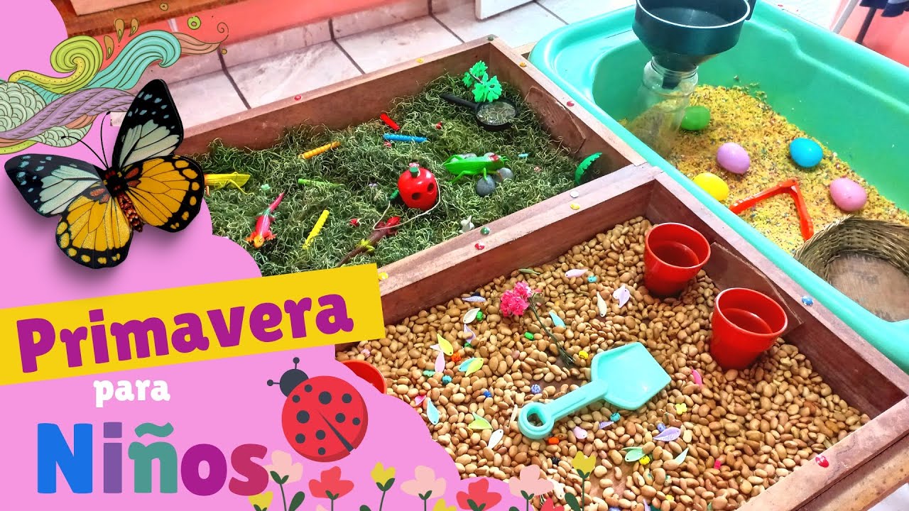 Primavera para Niños | Mesa Sensorial | Actividades sensoriales