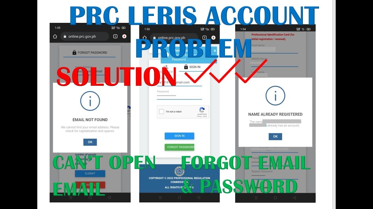 PRC LERIS Account problem
