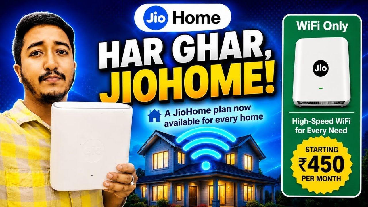 Jio Home WiFi ₹450 Plan Explained | Har Ghar JioHome | New Jio Home Internet Plan 2026