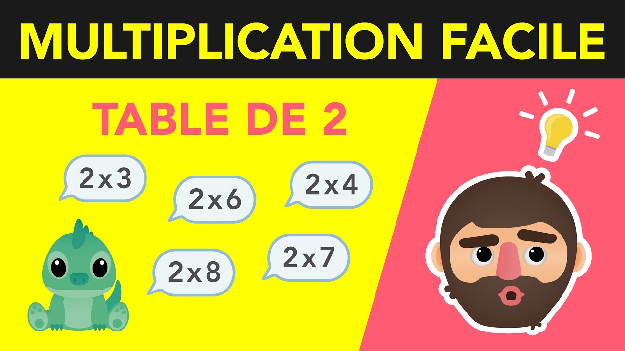 Table de 2 : Jeu interactif pour mémoriser facilement les tables de multiplication !