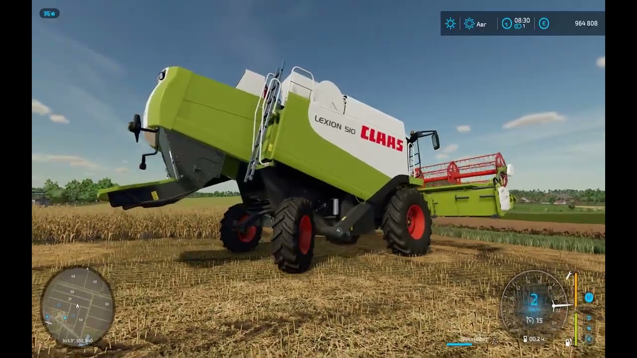 Harvesting with a combine harvester class