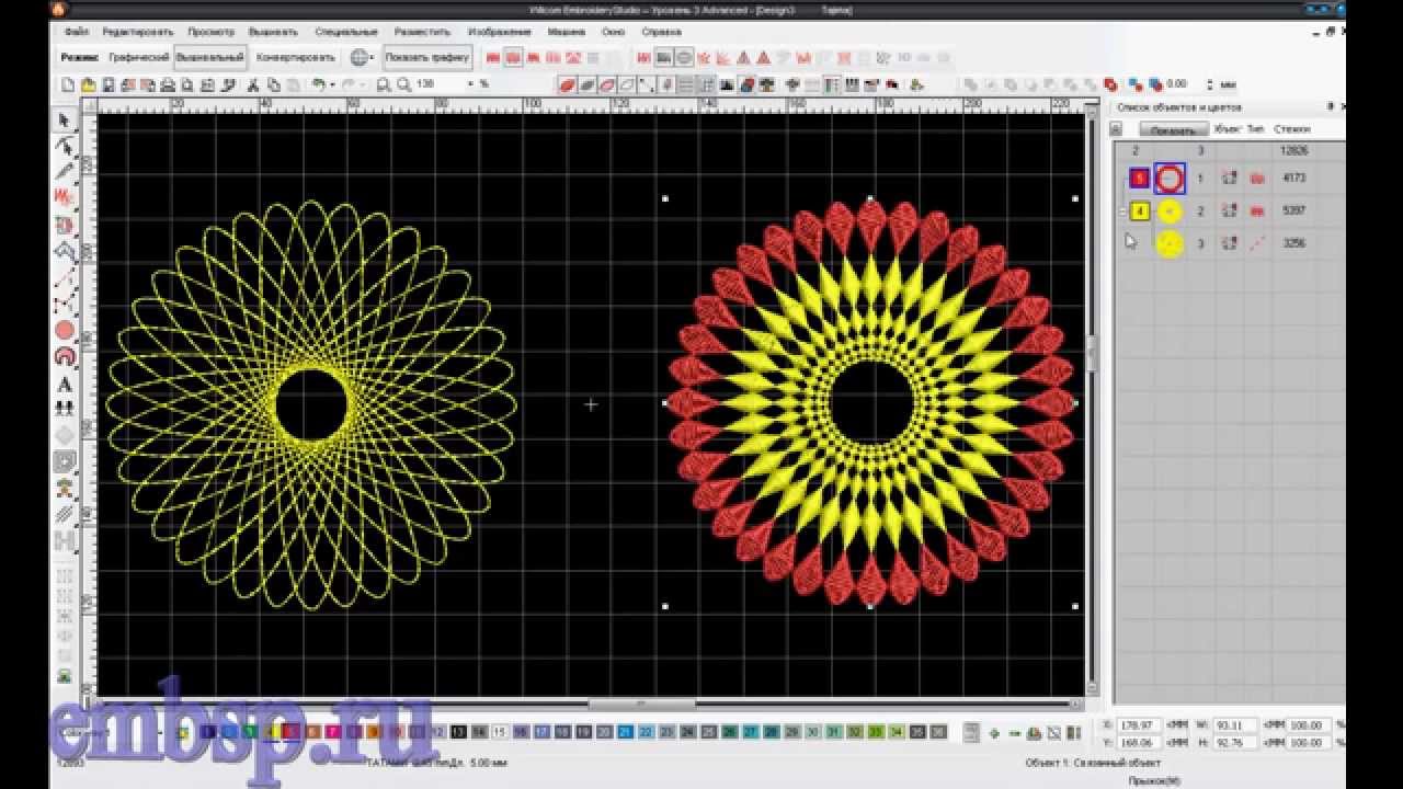 Wilcom EmbroideryStudio e4.2 уроки курсы Построение узоров вышивки