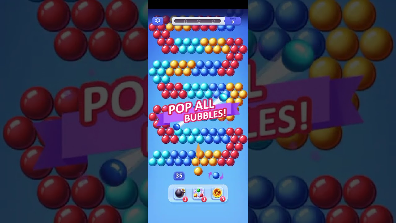 Shoot bubbles 1 to 14 level finish in one time 