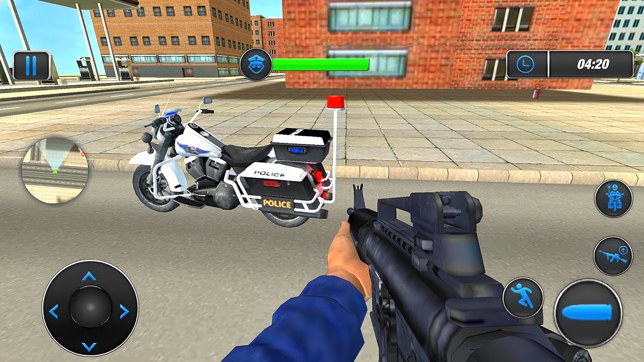 US Police Bike Gangster Chase Simulator - Android Gameplay