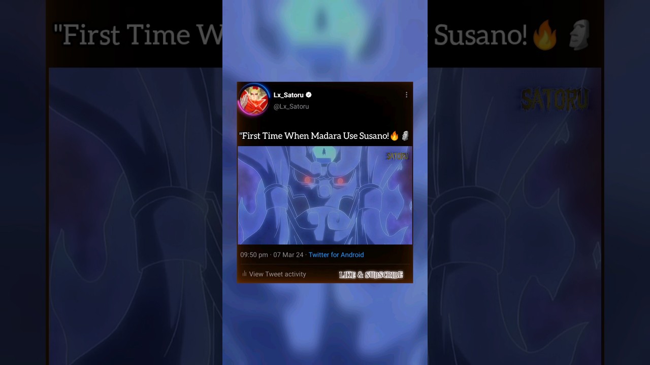 First Time When Madara Use Susano!🔥🗿