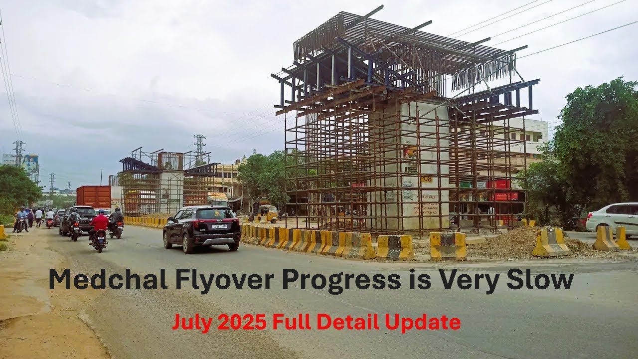 Medchal Flyover Work Progress is Very Slow ll July 2025 Full Detail Update