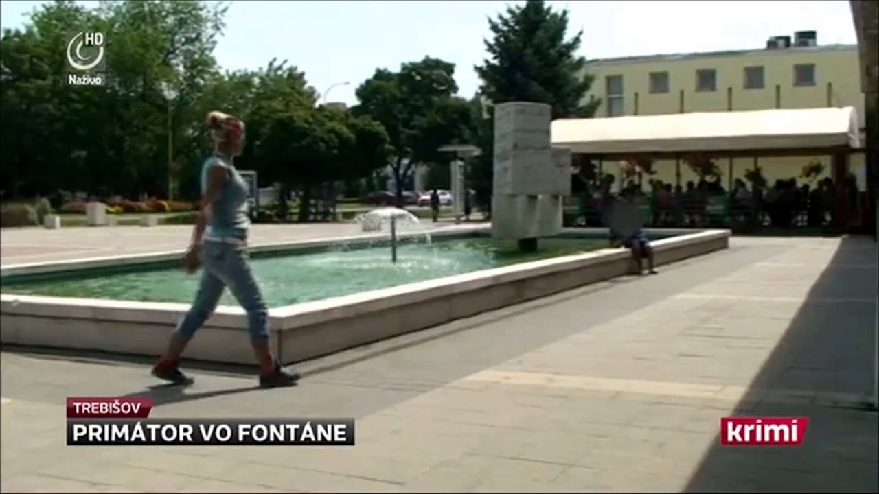 Primator Trebišova vo fontáne