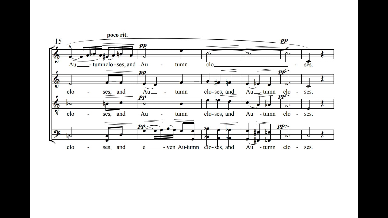 Summer is gone (S. Coleridge-Taylor) Score Animation