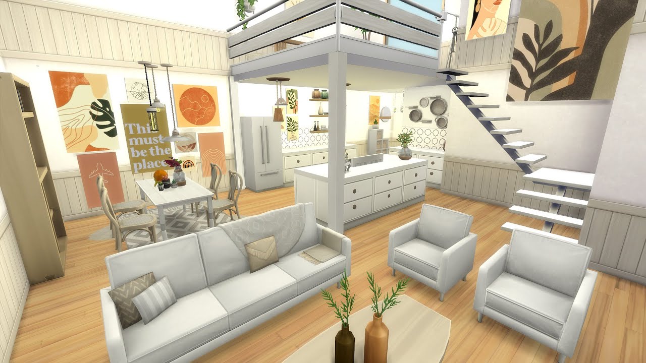 NO CC USED LOFT!! | The Sims 4 | SPEED BUILD