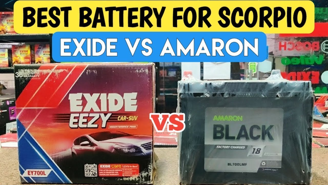 Best Battery For Mahindra Scorpio🔥Which Battery is Best For Scorpio 2020🔥 Exide Eezy Vs Amaron Black