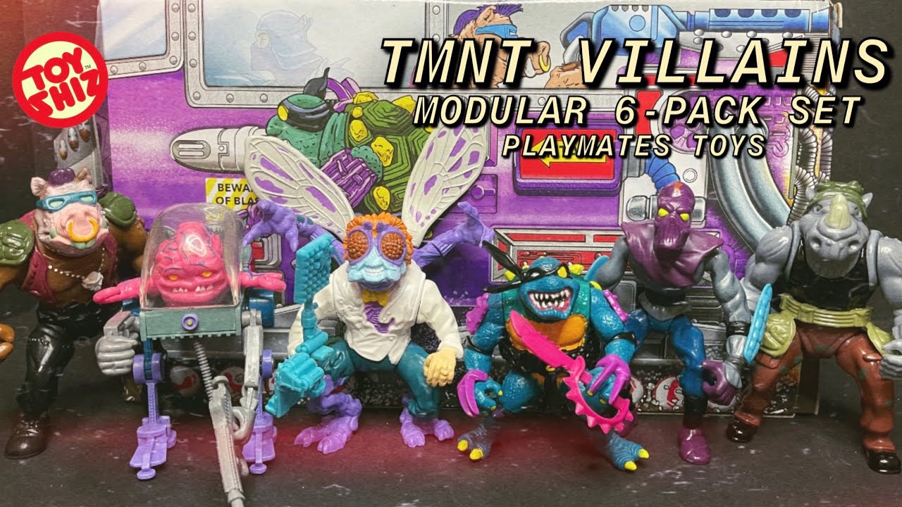 2021 TMNT Re-Issues | MUTANT MODULE VILLAINS 6-PACK | Playmates Toys