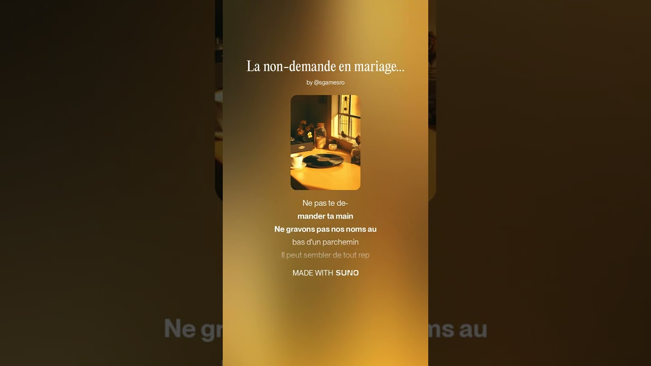 La non-demande en mariage (Paroles: Georges Brassens) 