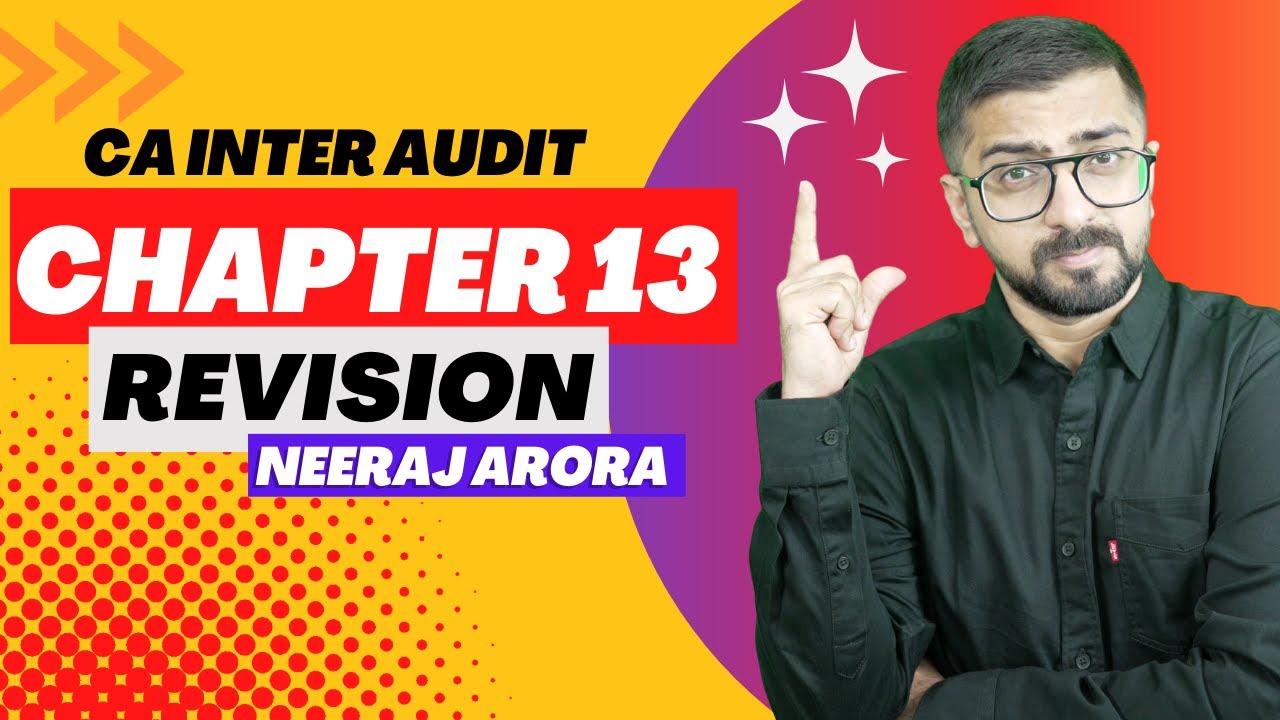 Chapter 13 CA Inter Audit | Audit of NGO | Neeraj Arora