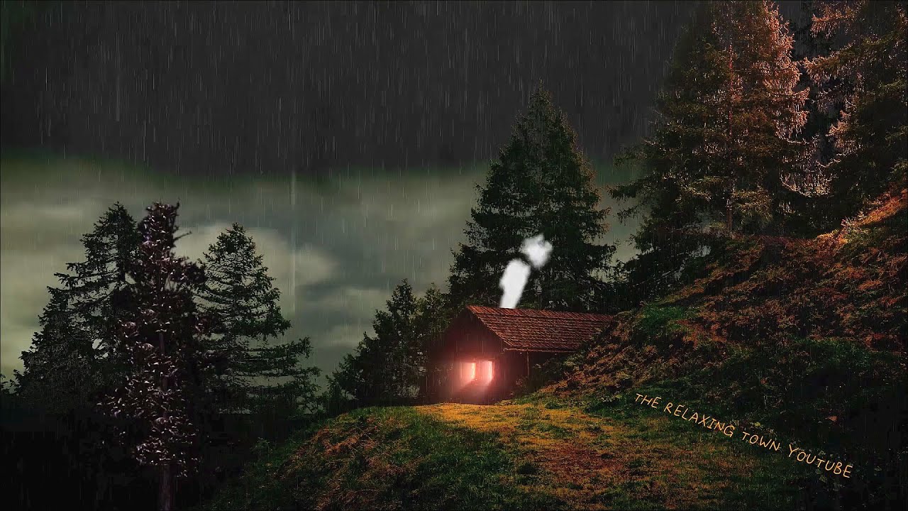 🎧 Rain in Forest - Quiet Night in the Forest & Cozy Cabin | Rain Ambience 10 hours | Relaxing Rain