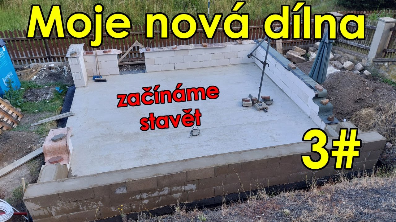 Stavba garáže/ dílny svépomocí 3# ZALOŽENÍ STAVBY