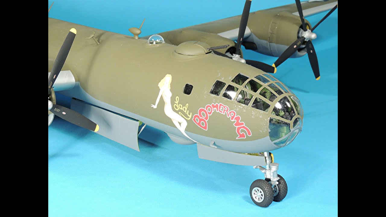 Часть 6. Склеивание фюзеляжа и шовные работы на самолете Revell-Monogram B-29 в масштабе 1/48.