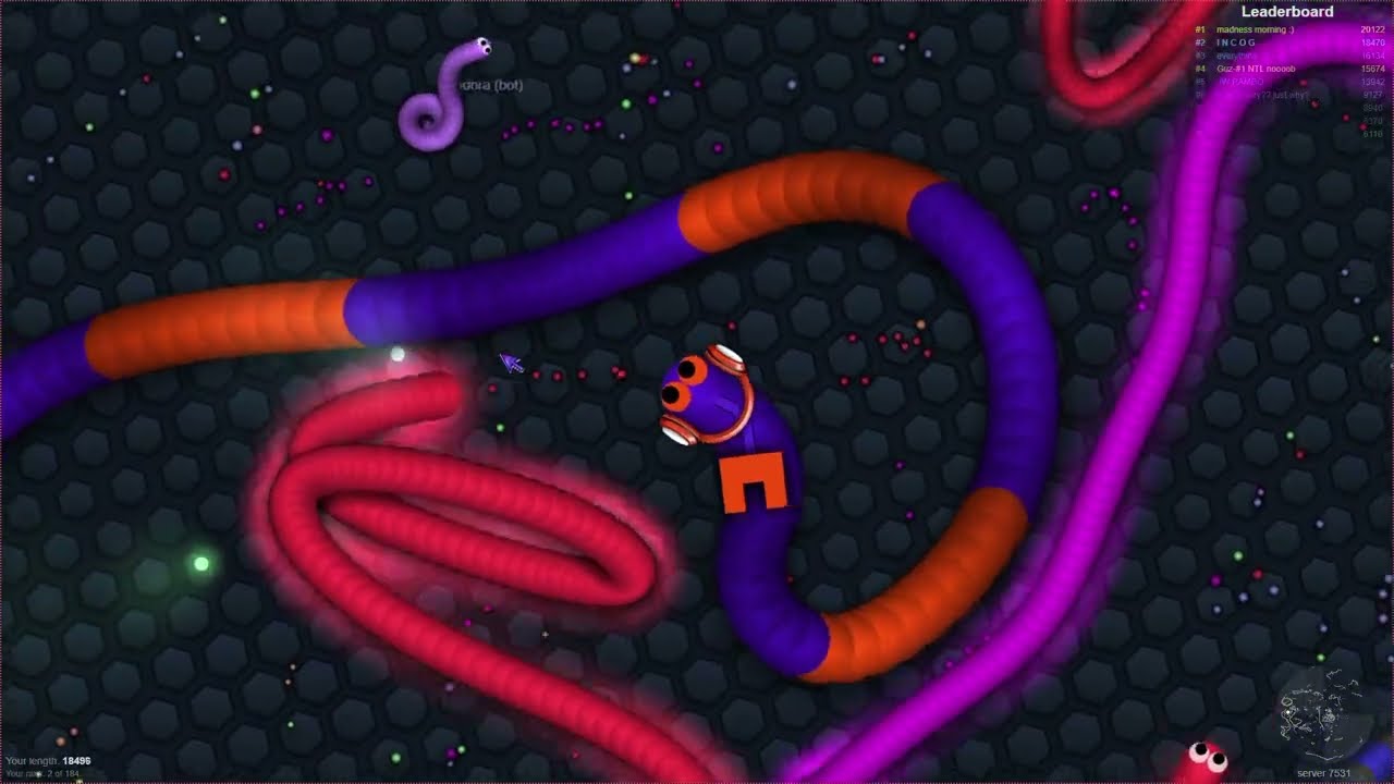 Slither.io ELITE Moments! Giant Snake vs Tiny Snakes! - EPIC SLITHERIO!