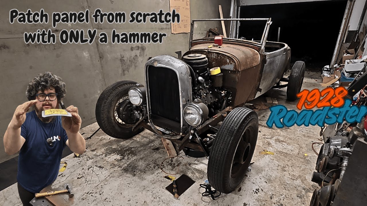 Изготовление ремонтной панели ТОЛЬКО молотком! Проект родстера Ford 1928 года.