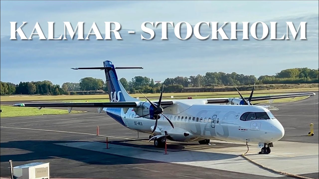 Flying from Kalmar to Stockholm in Sweden / Scandinavian Airlines