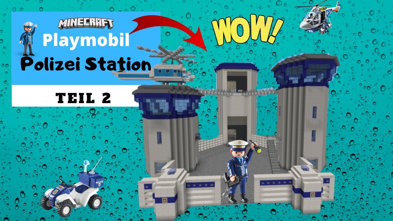 Minecraft Playmobil Polizei Kommando Zentrale mit Gefängnis #002