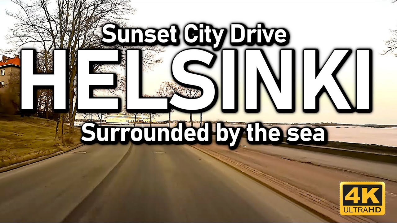 Helsinki Sunset City Drive - Surrounded by the sea