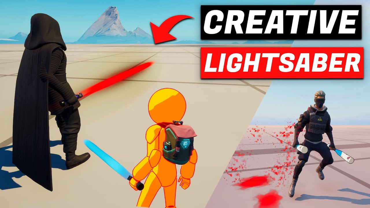 How to make a Lightsaber & Blood in Fortnite Creative