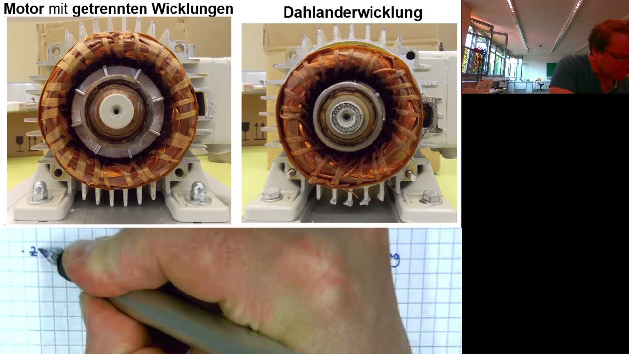 Elektromotoren mit zwei Geschwindigkeiten: Dahlander bzw. Motor mit getrennten Wicklungen