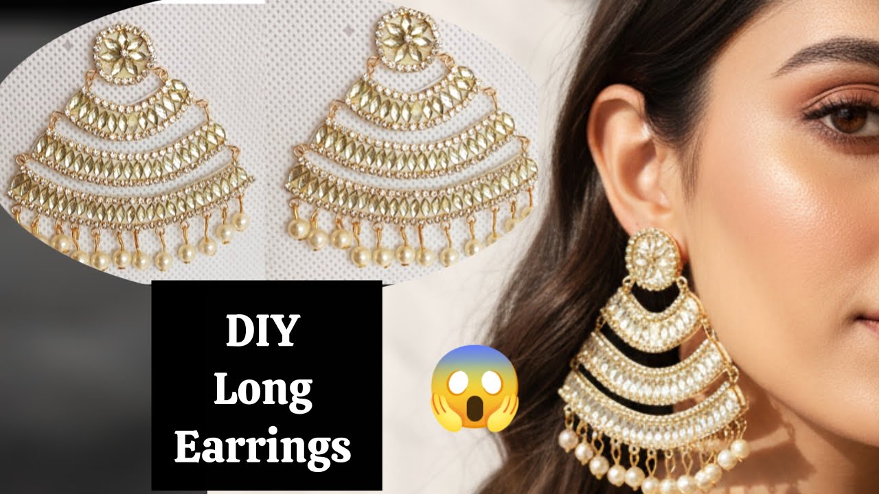 DIY long earrings for marriage| DIY party wear earrings #diy #earrings 