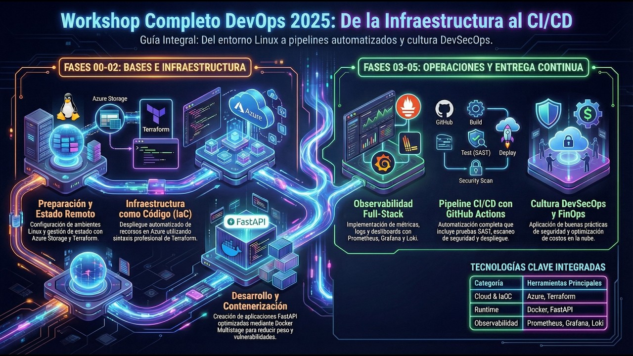 DevOps Hands-On: Terraform + Azure + Docker + Observabilidad + GitHub Actions Workshop Completo 2025