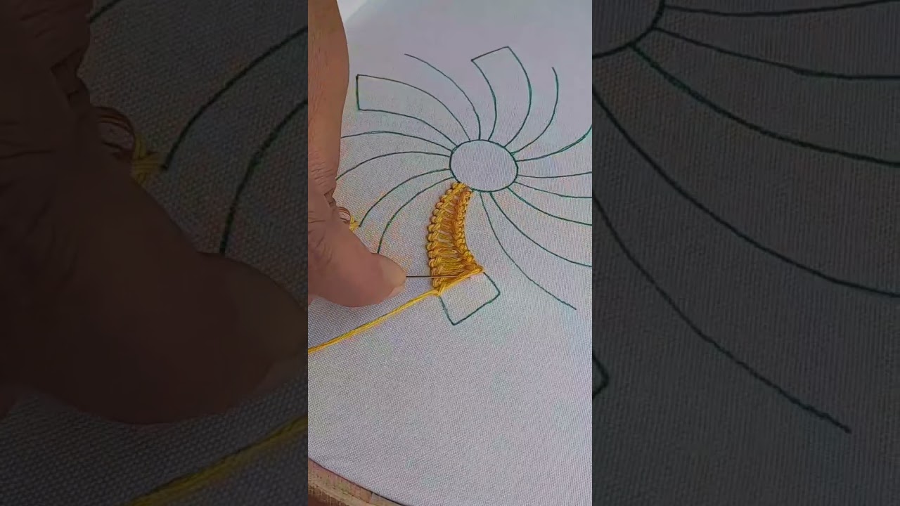 #youtubeshorts #shortsvideo Double Chain Stitch Embroidery, #embroideryvideos #reels