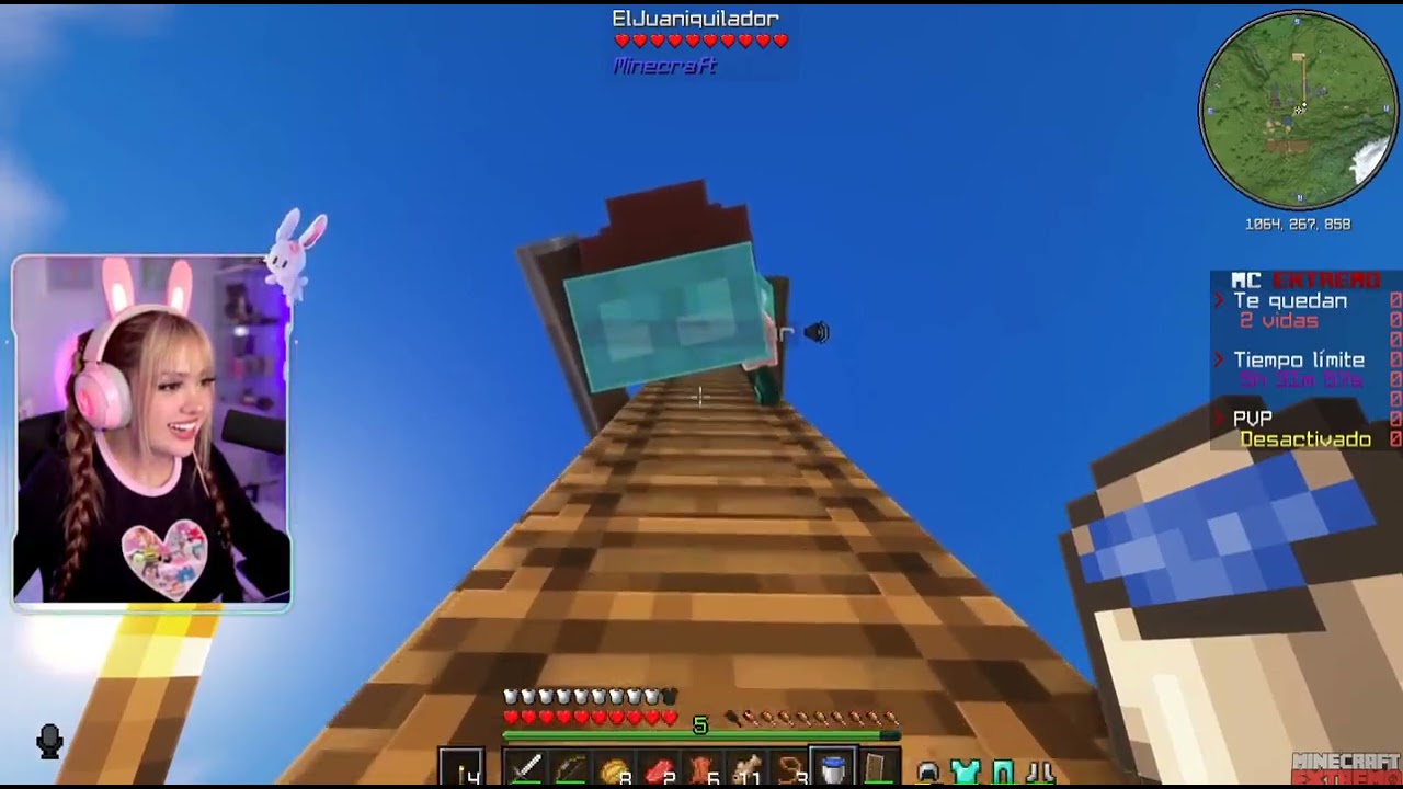 Segunda muerte de Arigameplays en Minecraft Extremo