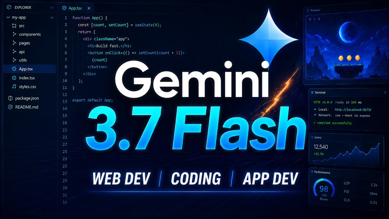 Gemini 3.7 Flash for Coding: Full Test (Apps, Games & Web Dev)